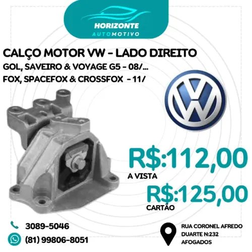 Coxim motor direito Gol Voyage Saveiro G5 2008/ Fox 2011/ 