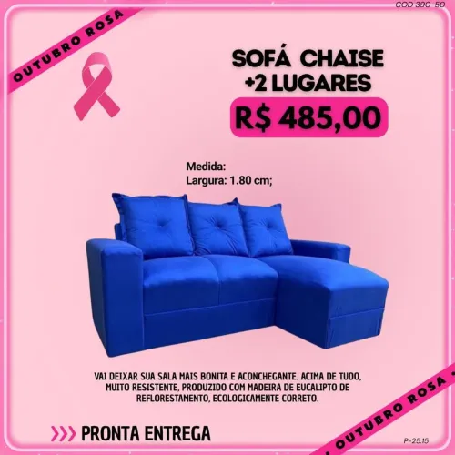 Sofá chaise +2 lugares 