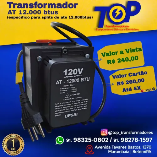 Transformador para splits de 12.000 btus 
