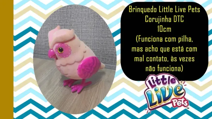 brinquedo little live pets corujinha dtc