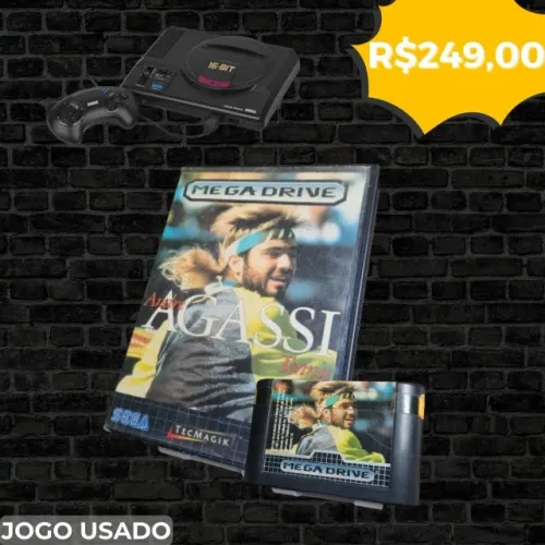 Jogo Mega Drive Andre Agassi Tennis (USADO)