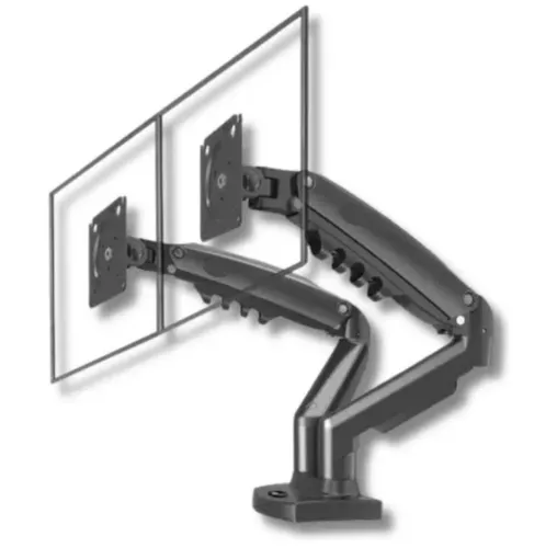 SUPORTE DE MONITOR DUPLO ARTICULADO C/PISTÃO A GÁS ONISTEK ON-F180