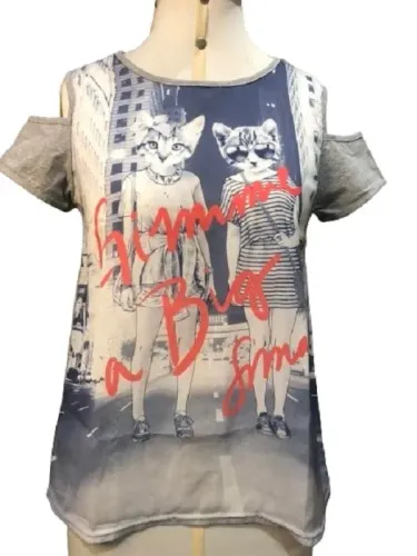 Blusa Malwee Teen Gatinhos Tamanho 18 Anos