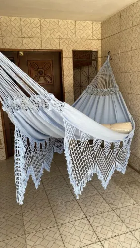 Rede de Descanso Azul - Conforto e Charme para seu Lar