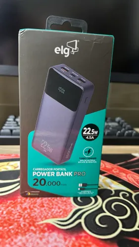 NOVO! Power Bank ELG 20.000mAh, Carga Rápida - Garantia 12 Meses!