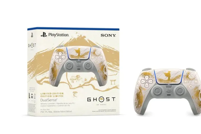 CONTROLE Dualsense Ps5 EDIÇÃO GHOST OF YOTEI NOVO LACRADO