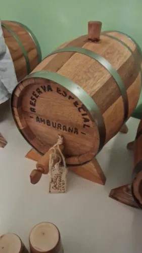 Barril de Carvalho Amburana e Bálsamo para bebidas 1,5 litros