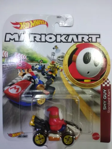 Carrinho Hot Wheels Mario kart Shy Guy Standart kart 1:64 Mattel