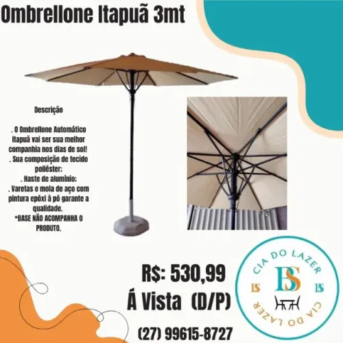 Ombrellone Automático Itapuã 3mt
