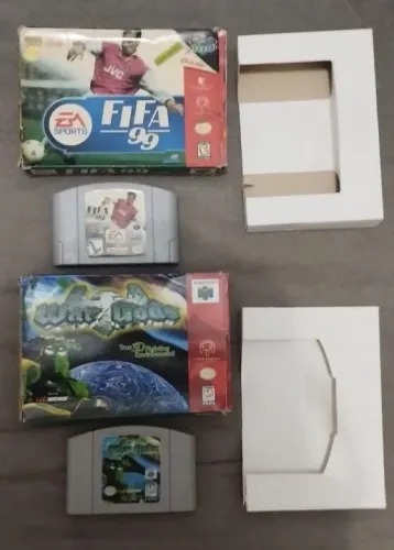 Lote de jogos Nintendo 64 - FIFA 99 e War Gods