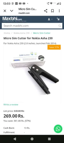 Cortador de cartão Micro Sim Cutter for Nokia Asha 230 Importado 