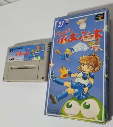 Jogo super famicom Puyo Puyo original japones