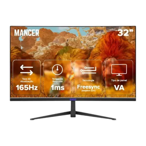 Monitor Mancer Valak UZ2, 32 Pol, FHD, Curvo, 1ms, 165Hz, FreeSync, HDMI/DP, Novo, Lacrado