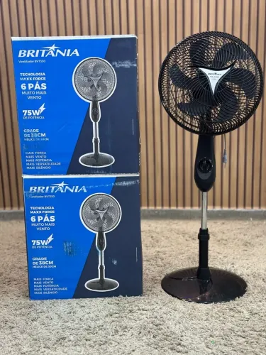 Ventilador Britânia BVT350 - 75W - 6 Pás - Grade 38cm