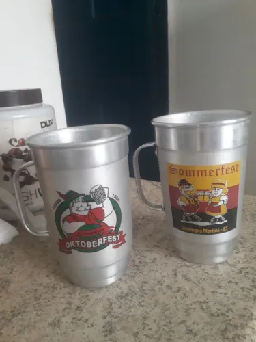 Canecas de alumínio antigas Oktoberfest/ Summerfest