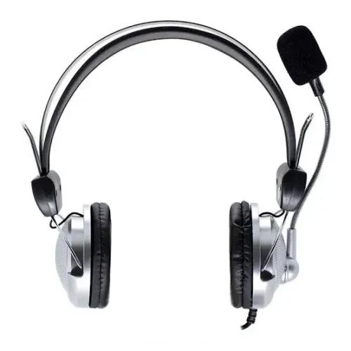 FONE HEADSET CROMADO GAME ESCRITÓRIO