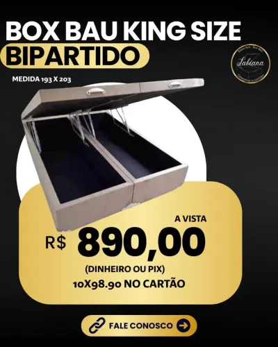 Box Bau King Size Bipartido 