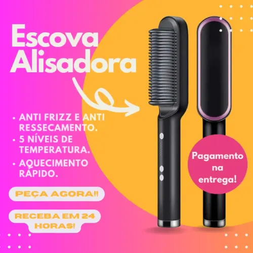 Escova Secadora 3 em 1 | Cabelos lisos e sem frizz