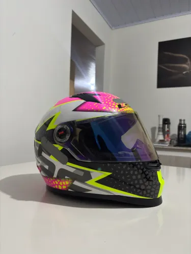 Capacete Ls2 Ff358 Speedy White Pink 56 (Usado)
