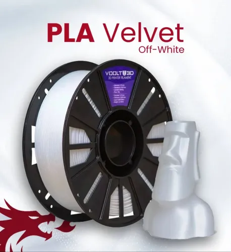 Filamento PLA Branco Off white Velvet 1kg Voolt 3D