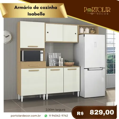 Armário de Cozinha Isabelle, a pronta entrega 