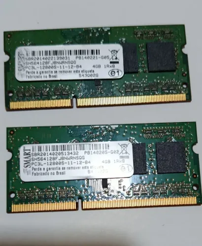 Memória notebook DDR3 8GB= 2x4gb PC3L-12800S