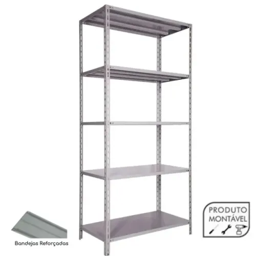 Estante de Metal Cinza para Estoque/Armazenamento