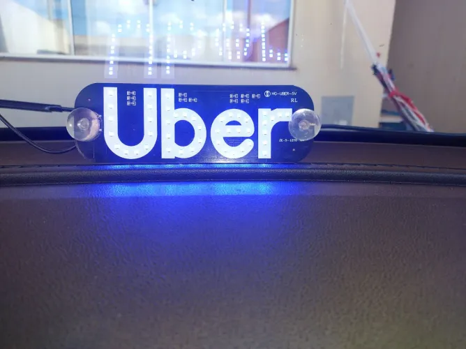 Placa led uber Azul