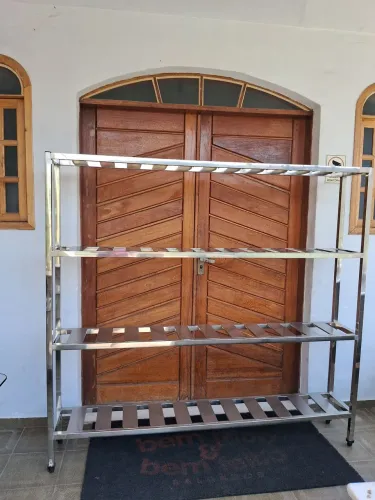 Estante Aço Inox NOVA 180 cm x 170 cm