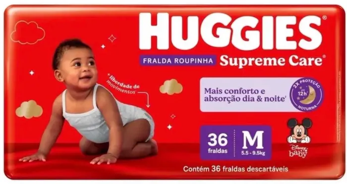 Fralda Huggies Supreme Care Pct 36 unidades 
