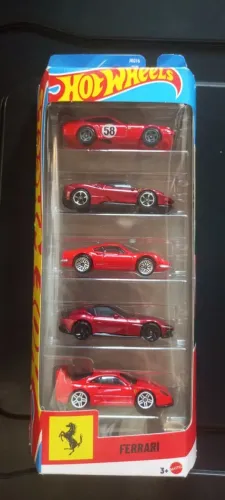 cartela da Ferrari da Hot Wheels