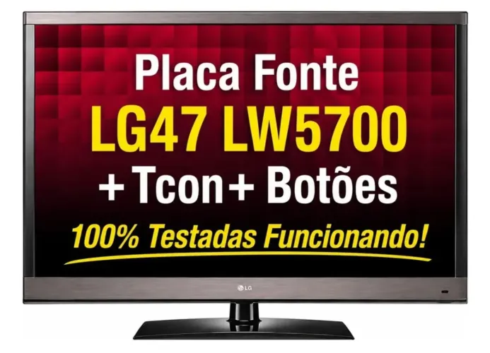 LG LW5700 47 - Placa Fonte + Botões + TCON - LG Original 100% Compatível $ Liquido!