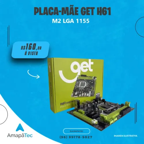Placa-mãe H61  DDR3 M.2 Socket LGA 1155
