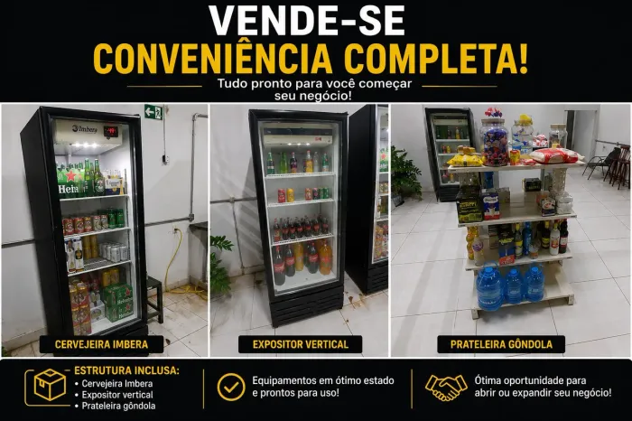 Vendo cervejeira, expositor e gôndula