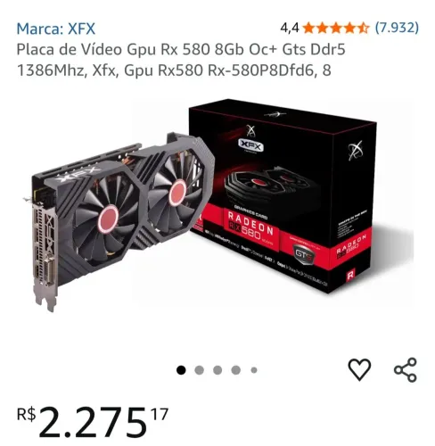 RX 580 XFX 8GB