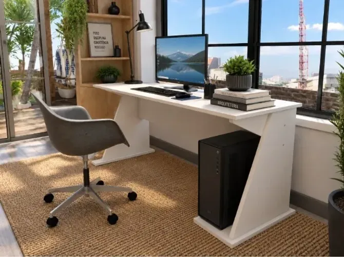 Mesa De Escritório Desktop Clean. L100cm x P50cm x A74cm.