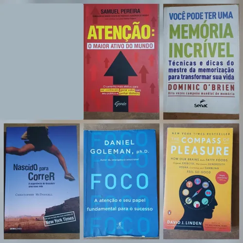 Box contendo 5 livros de desenvolvimento pessoal