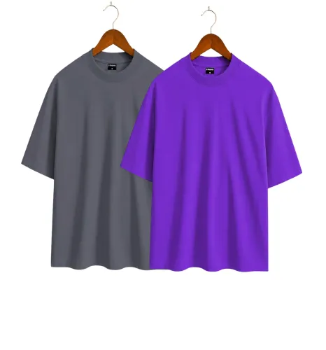 kit 2 camisetas oversized 