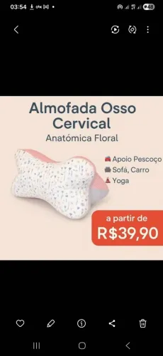Almofada Osso Cervical Anatômica Estampada ou Lisa