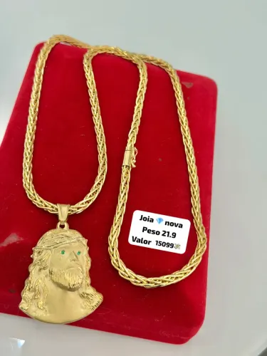 Corrente de ouro 18k 21.9g Palmeira nova | Certificado de garantia | Loja física