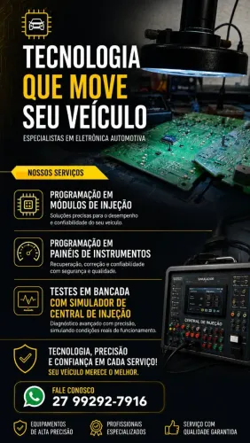 Programação de módulos e painéis de instrumentos 