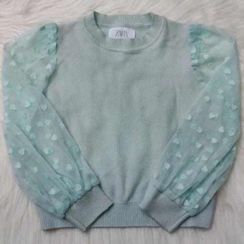 Blusa Tricô Corações Zara Tamanho 6