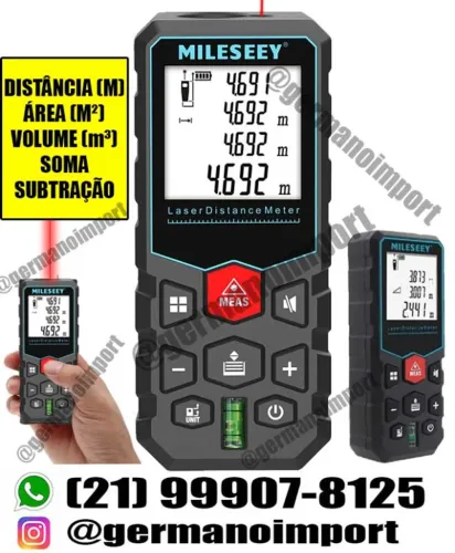 Trena a Laser Digital Original - 40m / 60m ? Mede Distância, Área e Volume ? Pronta Entreg