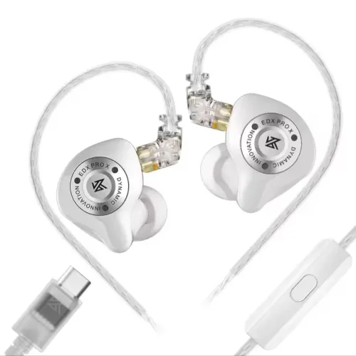 *Novo Lacrado* KZ Edx Pro X - Branco Tipo C com mic - Fone de Ouvido Intra-auricular (IEM)