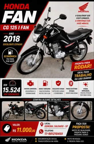 Honda CG 125 FAN / FAN KS / 125 I FAN 2018