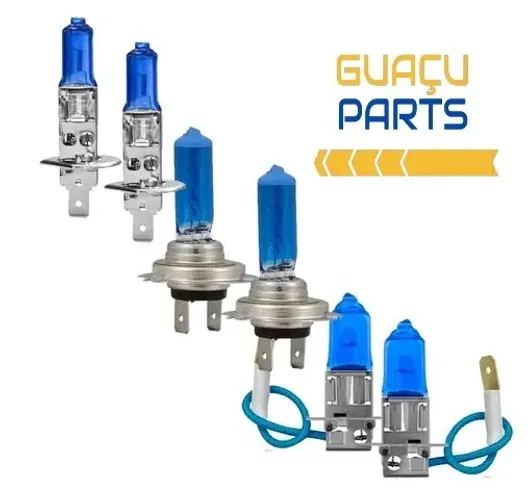 Par de Lâmpadas Super Branca 8500K 55w 12v automotivas para farois ou milha de carro