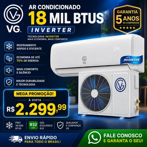 Ar condicionado 18mil Btus inverter