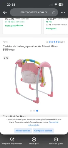 Cadeira de Descanso e Balanço Automática Mastela Plush Toys Rosa
