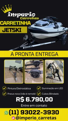 Carreta jetski modelo convencional 