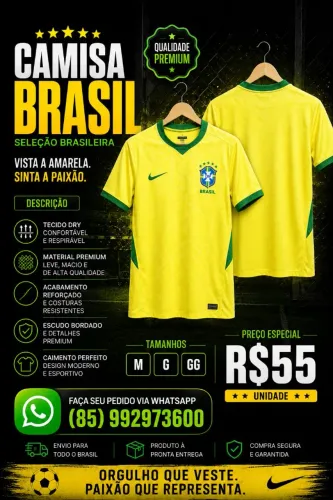 Camisa Premium Brasil P ao GG
